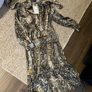 Snake Skin Long Dress